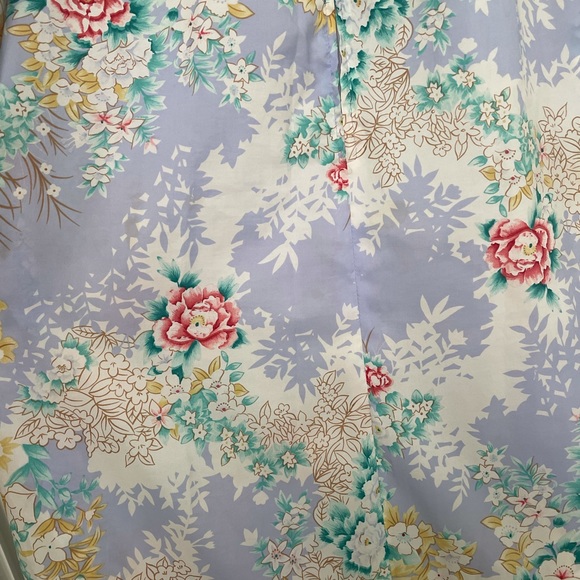 Dior 🌸 Floral Dress 🌸 Vintage Lounge Gown Neck Tie Bow Christian Dior - Picture 5 of 8